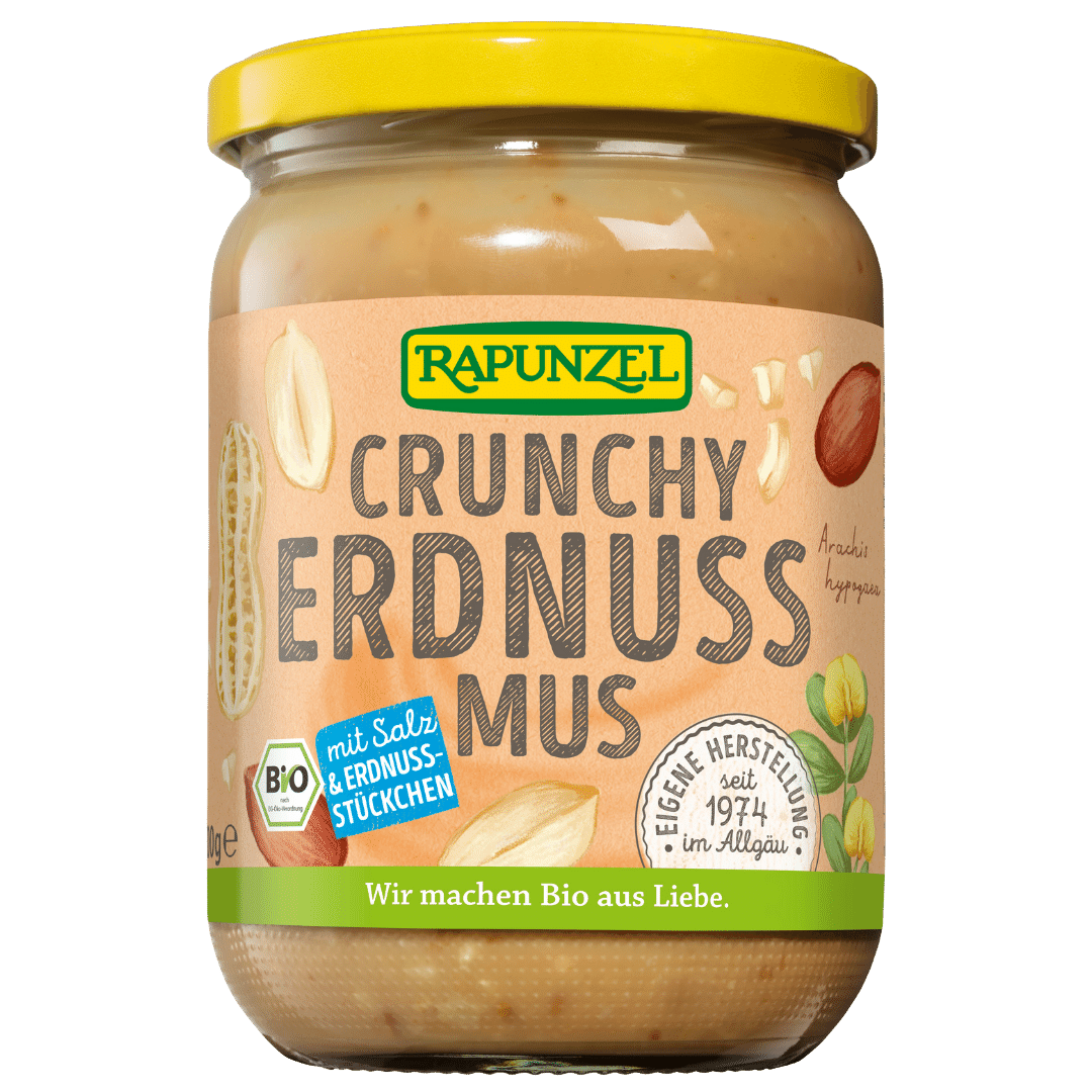 Bio Erdnussmus Crunchy Mit Salz Von Rapunzel Bei Greenist De