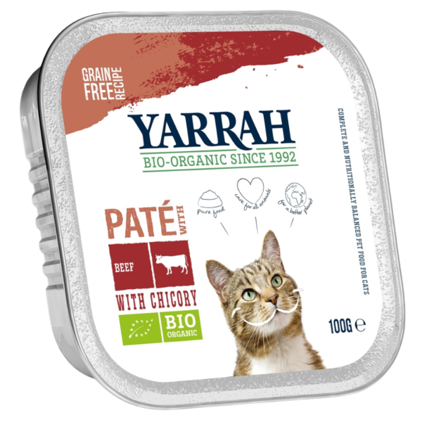 Yarrah Bio Katzenfutter Pastete getreidefrei Rind