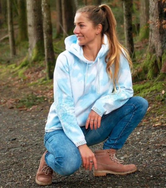 Spirit of Om Hoodie wolkenblau