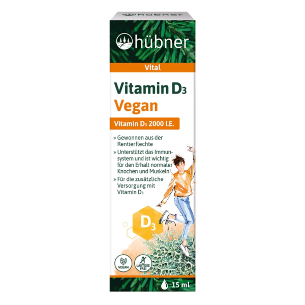 Hübner Vitamin D3 Tropfen, Vegan, 15ml