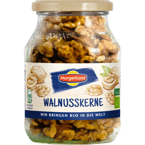 MorgenLand Bio Walnusskerne naturbelassen im Glas MHD 31.10.24