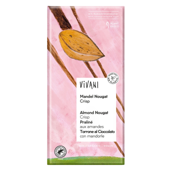 Vivani Mandel Nougat Crisp, plant-based