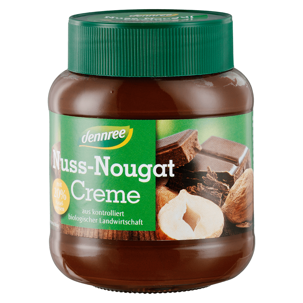 Bio Nuss-Nougat-Creme mit 20% Haselnüssen von dennree bei greenist.de