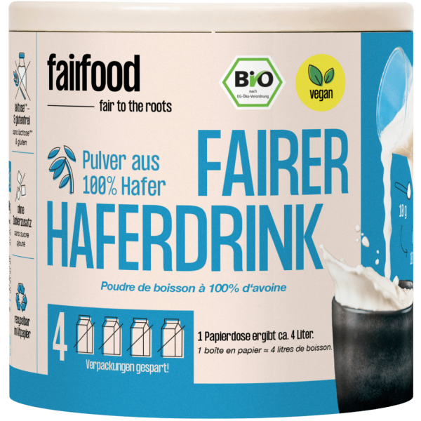 fairfood Faires Haferdrinkpulver Papierdose, 360g