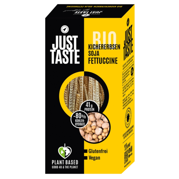 Just Taste Bio Kichererbsen Soja Fettuccine