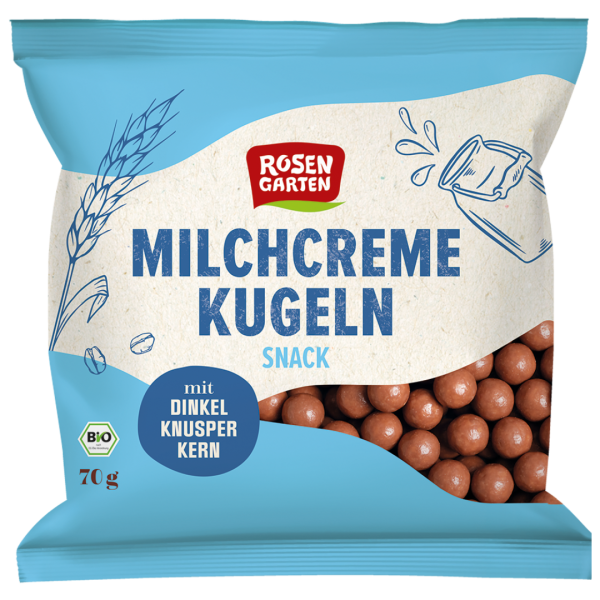 Rosengarten Bio Milchcreme Kugeln Snack