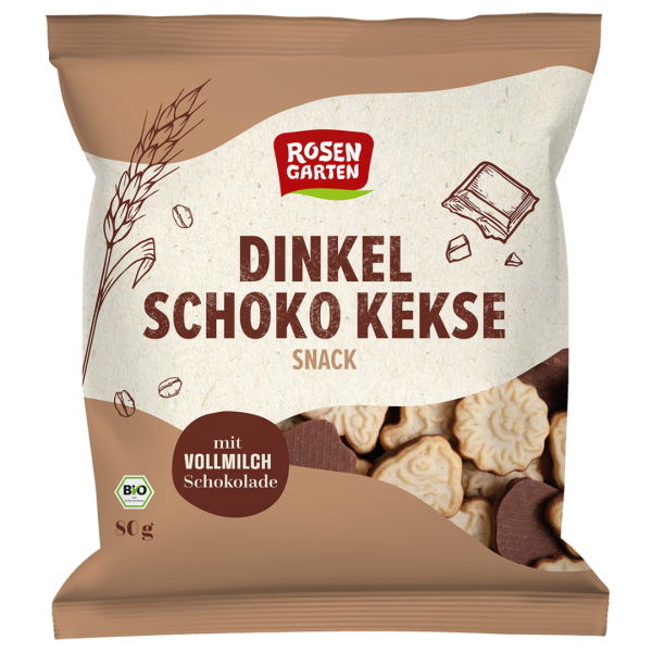 Rosengarten Bio Dinkel Schoko Kekse Snack